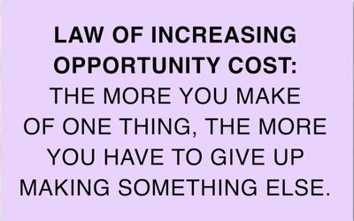 Law of Increasing Opportunity Cost definition
