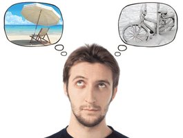 Person thinking about trade-offs between leisure and work