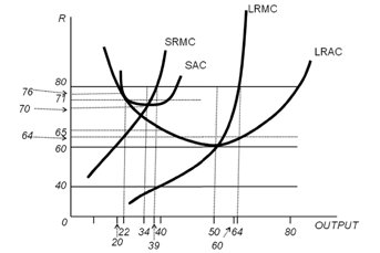 Long-run and short-run cost curves: LRAC, SRMC, SAC