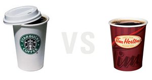Starbucks vs Tim Horton's coffee