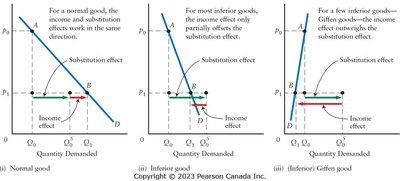 Income and Substitution Effects of a Price Change