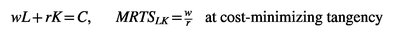 Cost-minimization formula