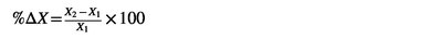 Percent change formula