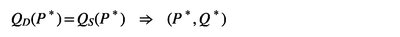 Market equilibrium formula