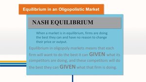 Nash equilibrium definition in oligopoly