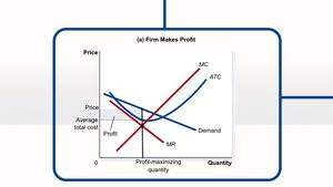 Long-run equilibrium in monopolistic competition (P = ATC)