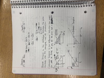 Consumer and Producer Surplus graphs
