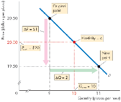 Elasticity calculation