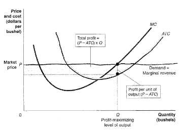 Graph of profit maximization in perfect competition