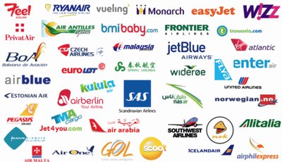 Logos of various airlines