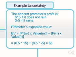 Example uncertainty: concert promoter