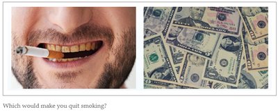 Smoking vs monetary incentive