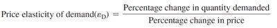 Price elasticity formula