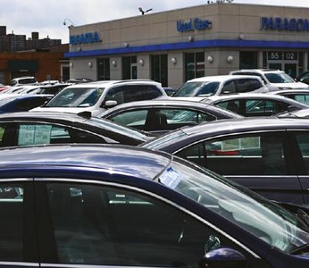 Used car dealership illustrating supply and demand effects during COVID-19