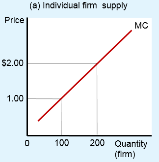 Individual firm supply curve