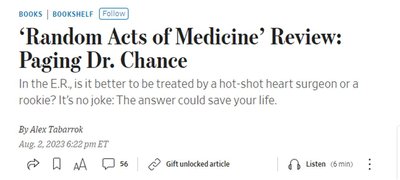 Random Acts of Medicine book review