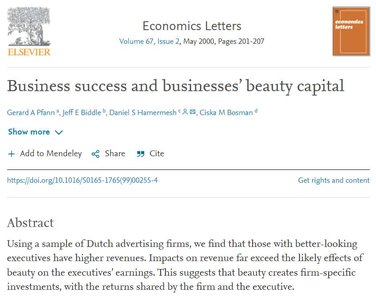 Business success and beauty capital