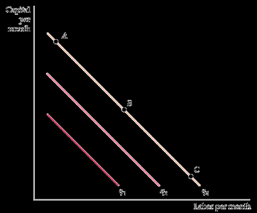 Isoquants for perfect substitutes