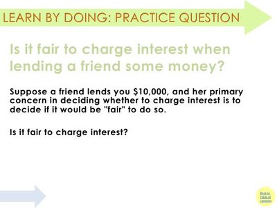 Interest charging fairness question slide