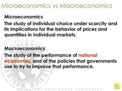 Microeconomics vs Macroeconomics slide