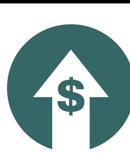 Arrow with dollar sign indicating price increase