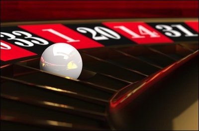 Roulette wheel representing probability and risk