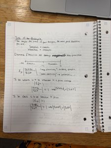 Elasticity formulas and interpretation