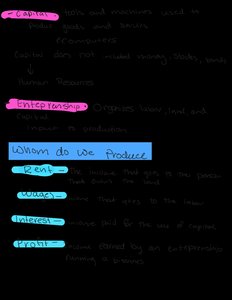 Distribution of income: rent, wages, interest, profit