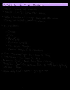 Chapter 1 & 2 review summary