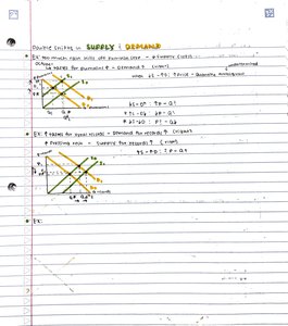 Shifts in supply and demand