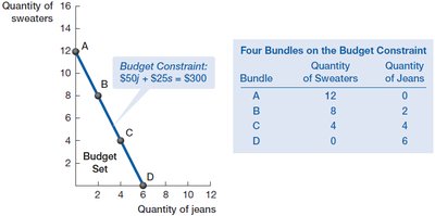 Budget constraint and bundles