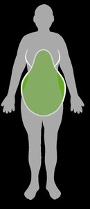 Pear-shaped fat distribution