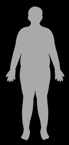 Body silhouette after weight loss