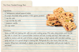 No oven needed energy bars recipe