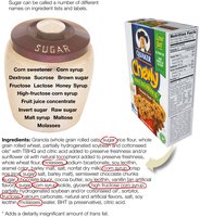 Finding added sugars on food labels