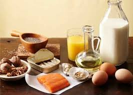 Foods rich in dietary fats and fat-soluble nutrients