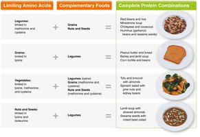 Complementary protein combinations