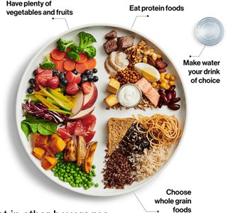 Canada's Food Guide: Eat Well Plate close-up