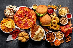 Ultra-processed foods: pizza, burgers, chips, sweets