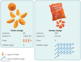 Comparison of fresh orange and candy orange slices