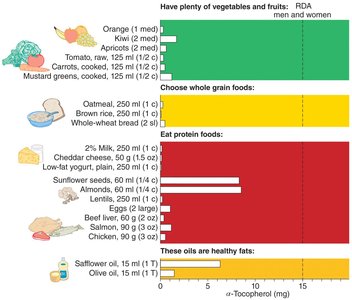 Dietary sources of vitamin E