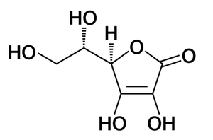Structure of vitamin C (ascorbic acid)