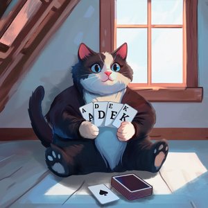 Fat cat in attic with ADEK cards (mnemonic)