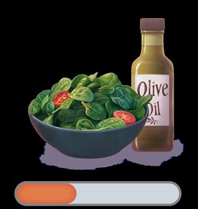 Spinach salad (β-carotene)