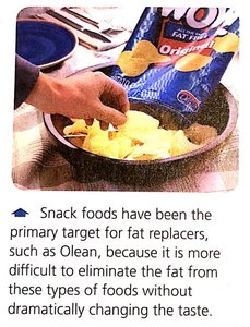 Snack foods and fat replacers
