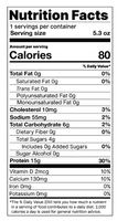Nutrition Facts panel for yogurt