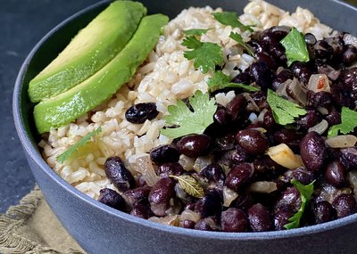 Example of complementary proteins: rice and beans