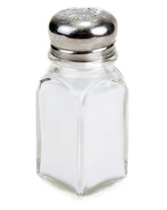 Salt shaker representing denaturation by salts