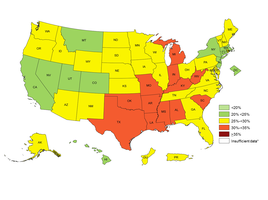 Obesity rates in the United States, 2011