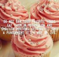Cupcakes with a message about moderation